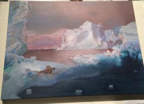 Alyx Michele, Icebergs (after Frederic Church, 1861), 2015, Oil on Canvas