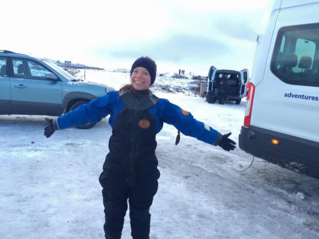 michelin girl goes for a swim