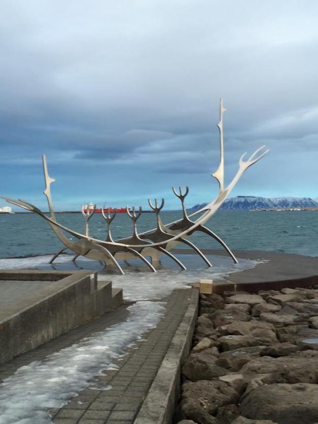 viking boat sculpture